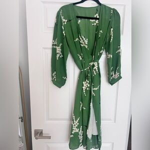 Wrap Green Summer dress